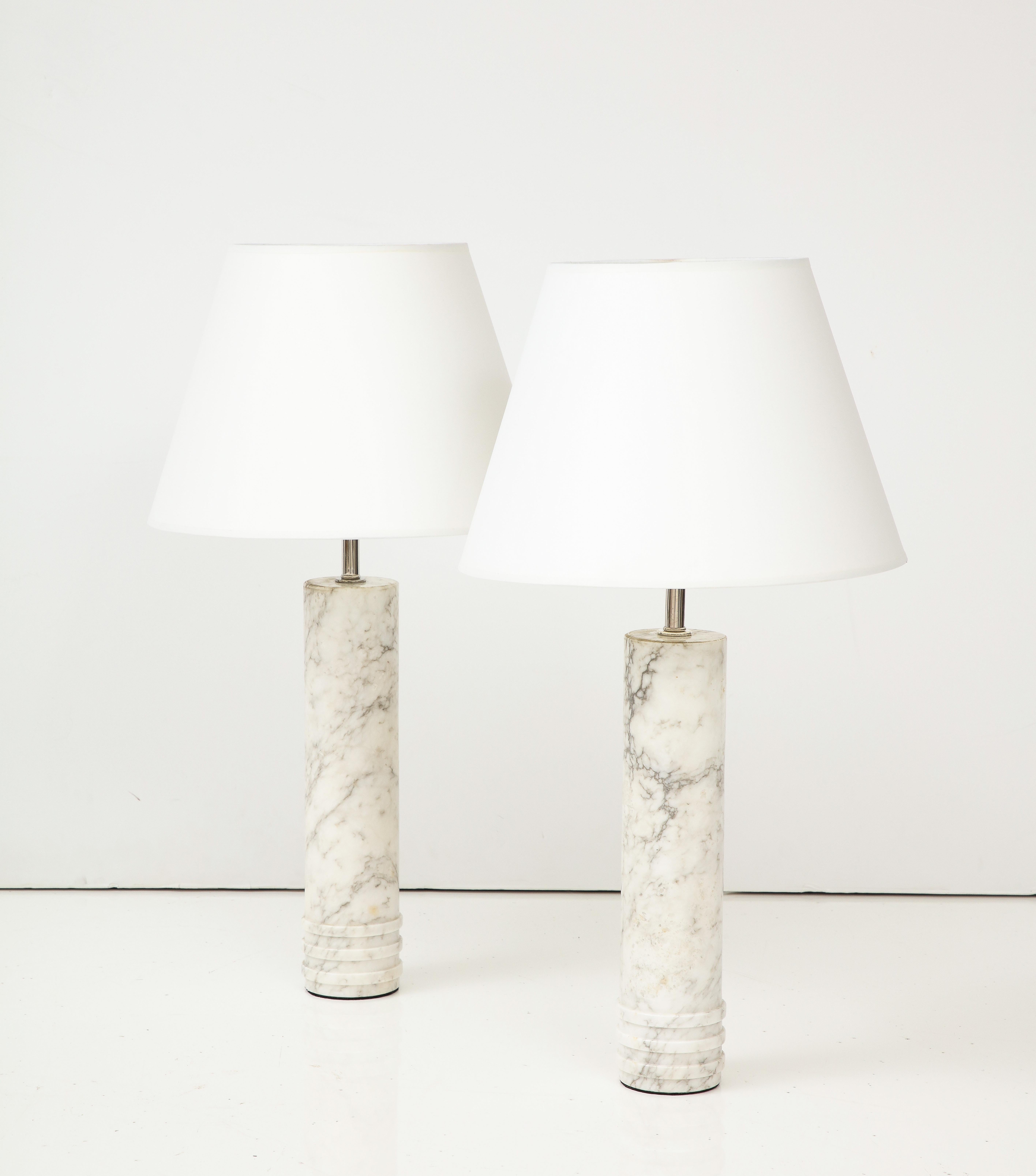 Pair of Swedish Bergboms B-10 Marble Table Lamps, circa 1960s For Sale 2