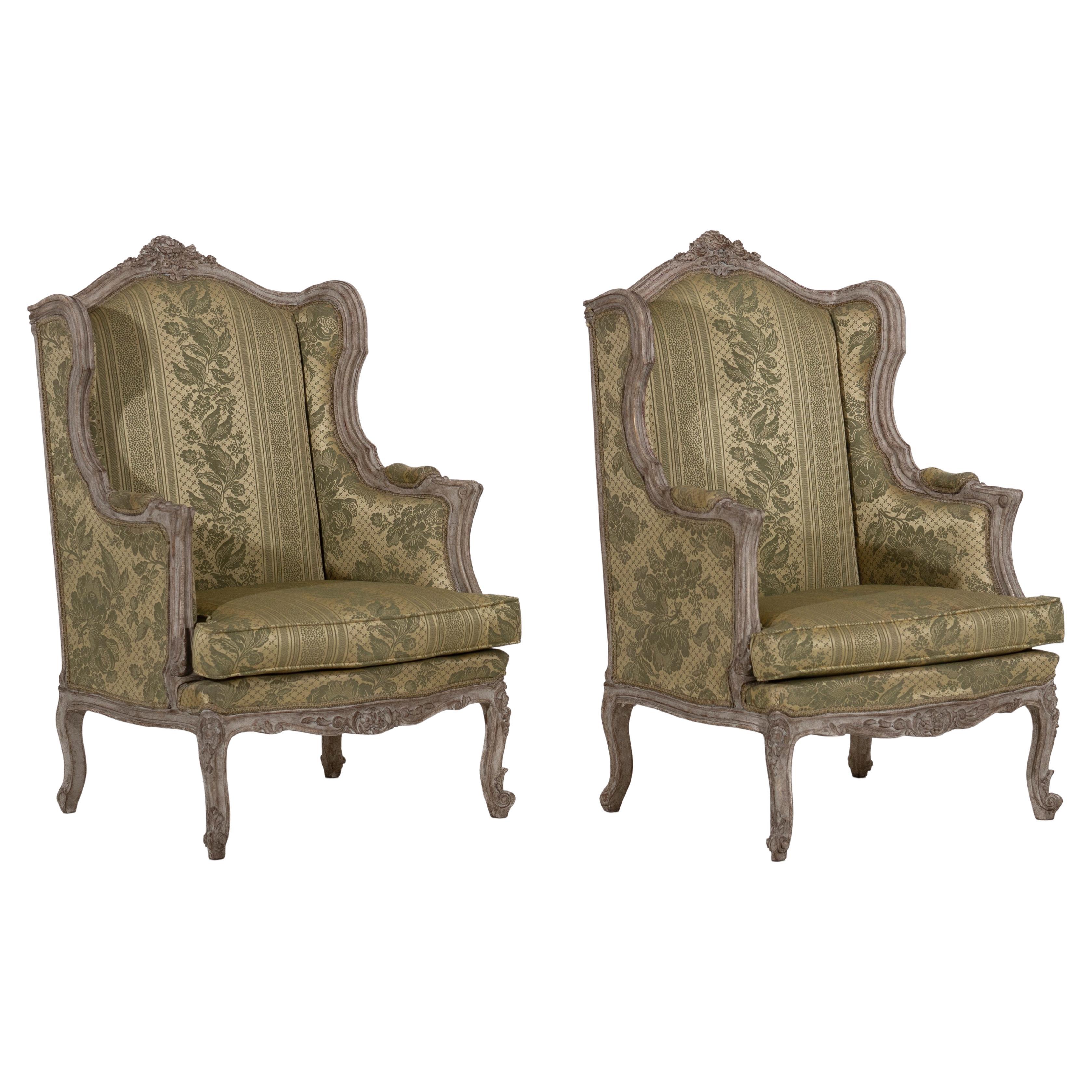 Pair of Swedish Bergeres, 19th Century For Sale