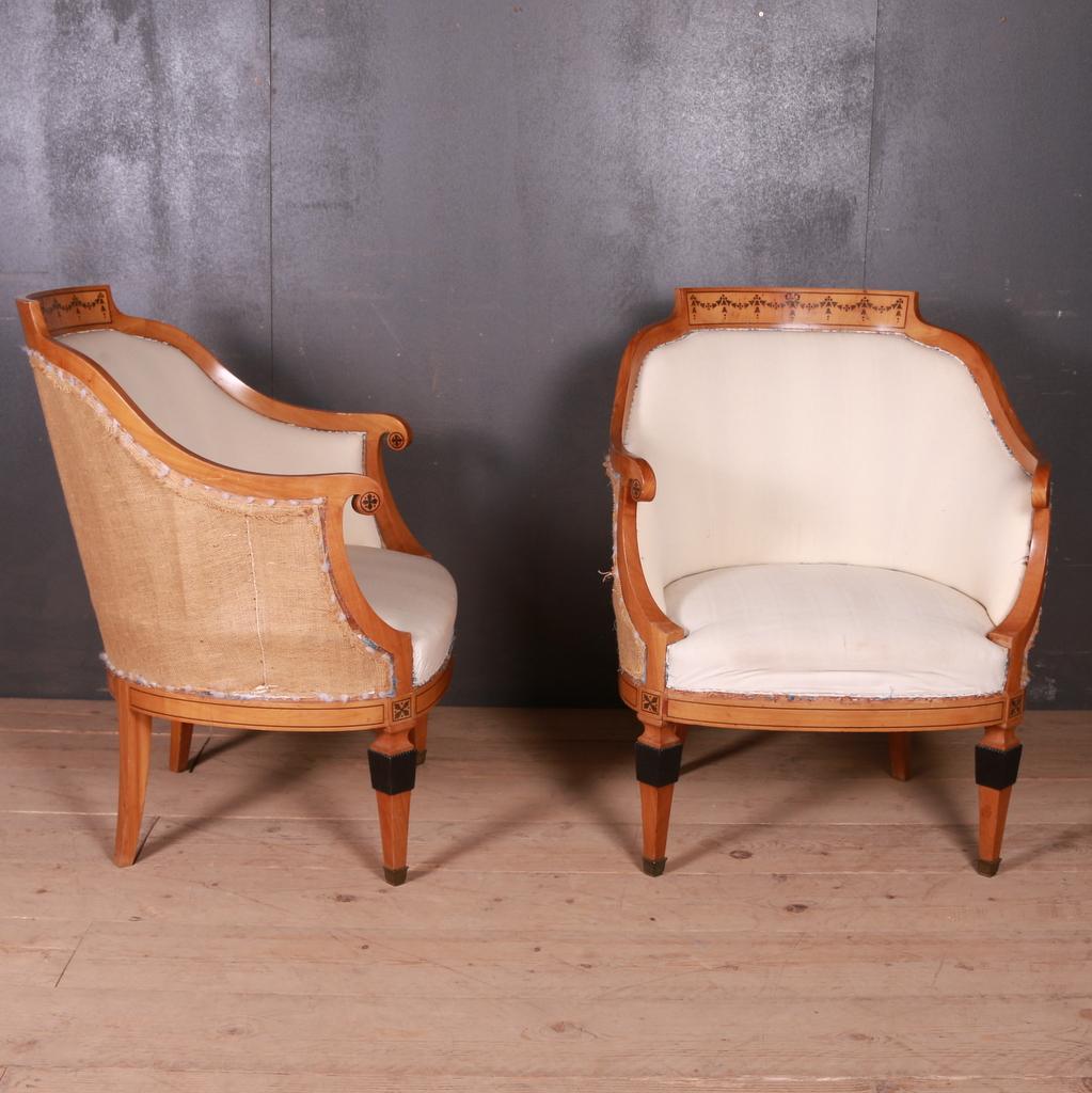 20th Century Pair of Swedish Biedermeier Chairs