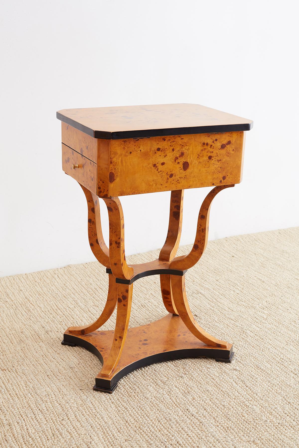 Pair of Swedish Biedermeier Style Sewing Table or Nightstands 9