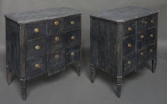 Pair of Swedish Block Front Chests