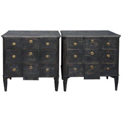Pair of Swedish Block Front Chests