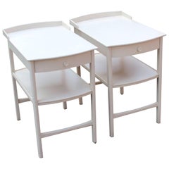 Pair of Swedish Bodafors Carl Malmsten Vintage Bed Side End Occasional Tables