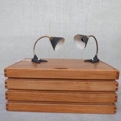 Pair of Swedish Brass Mid-Century Table Lamps