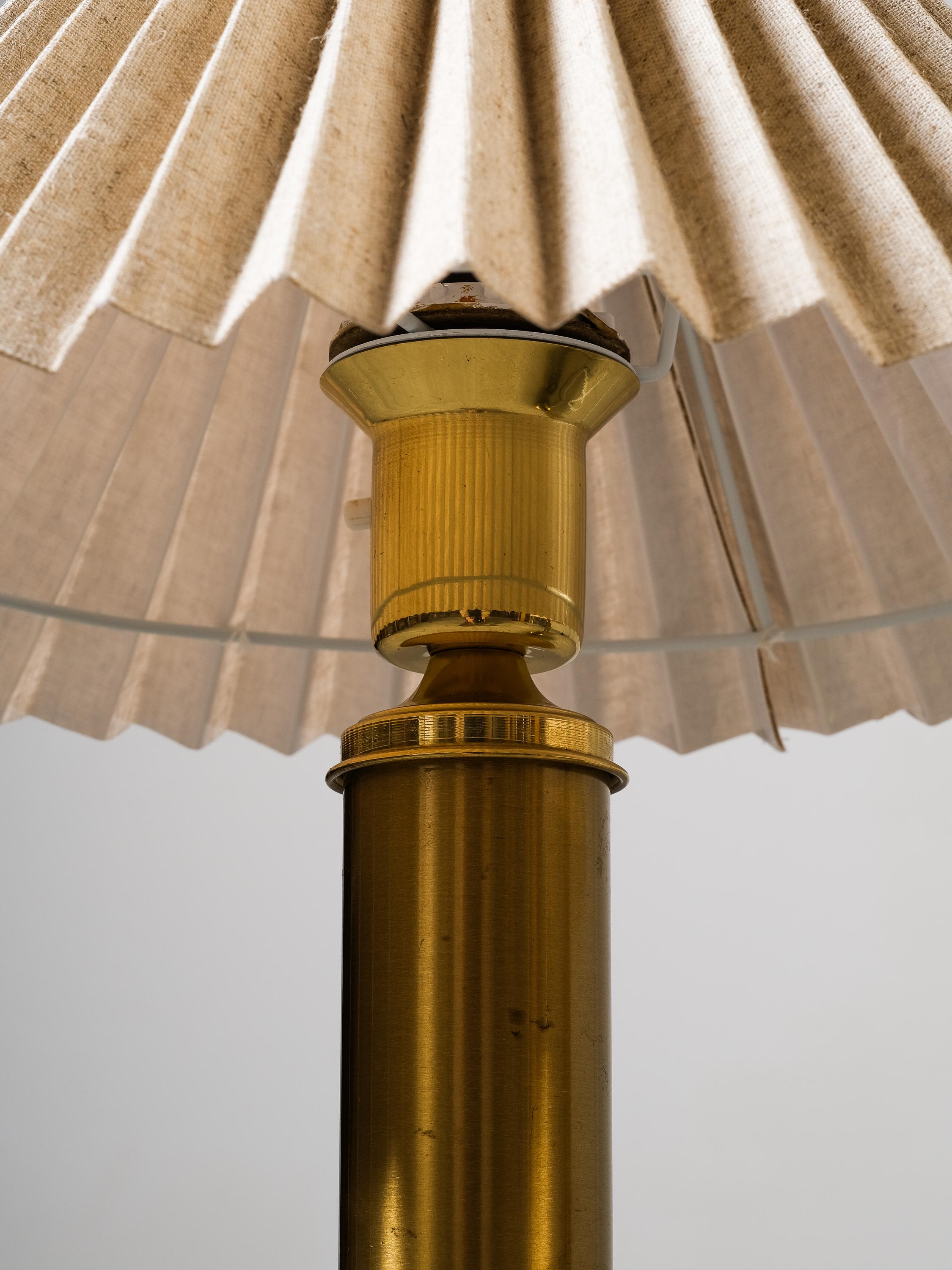 Pair of Swedish Brass Table Lamps by Ewå Värnamo, 1960s 6