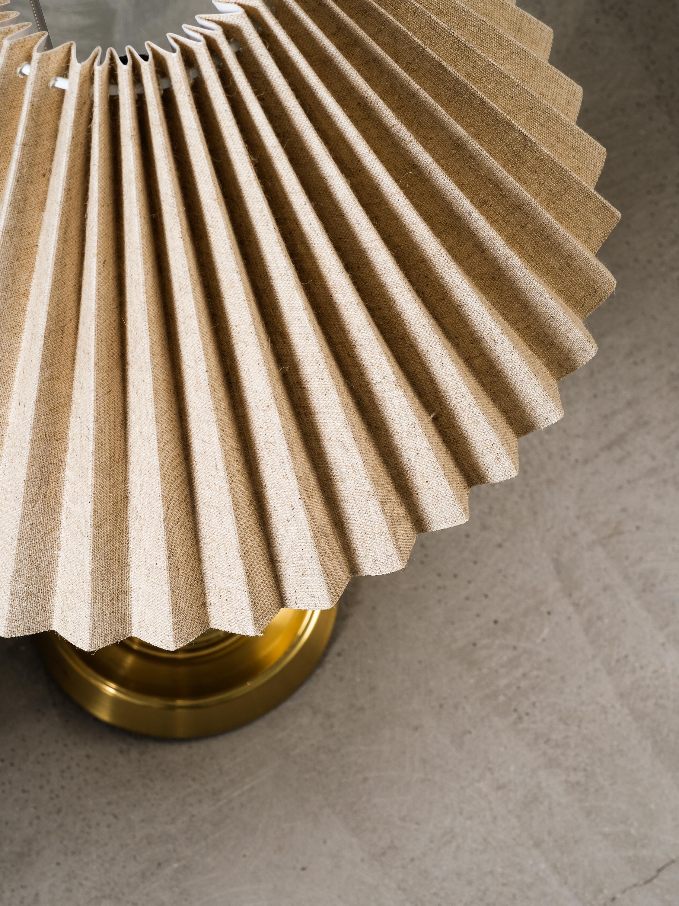 Pair of Swedish Brass Table Lamps by Ewå Värnamo, 1960s 3