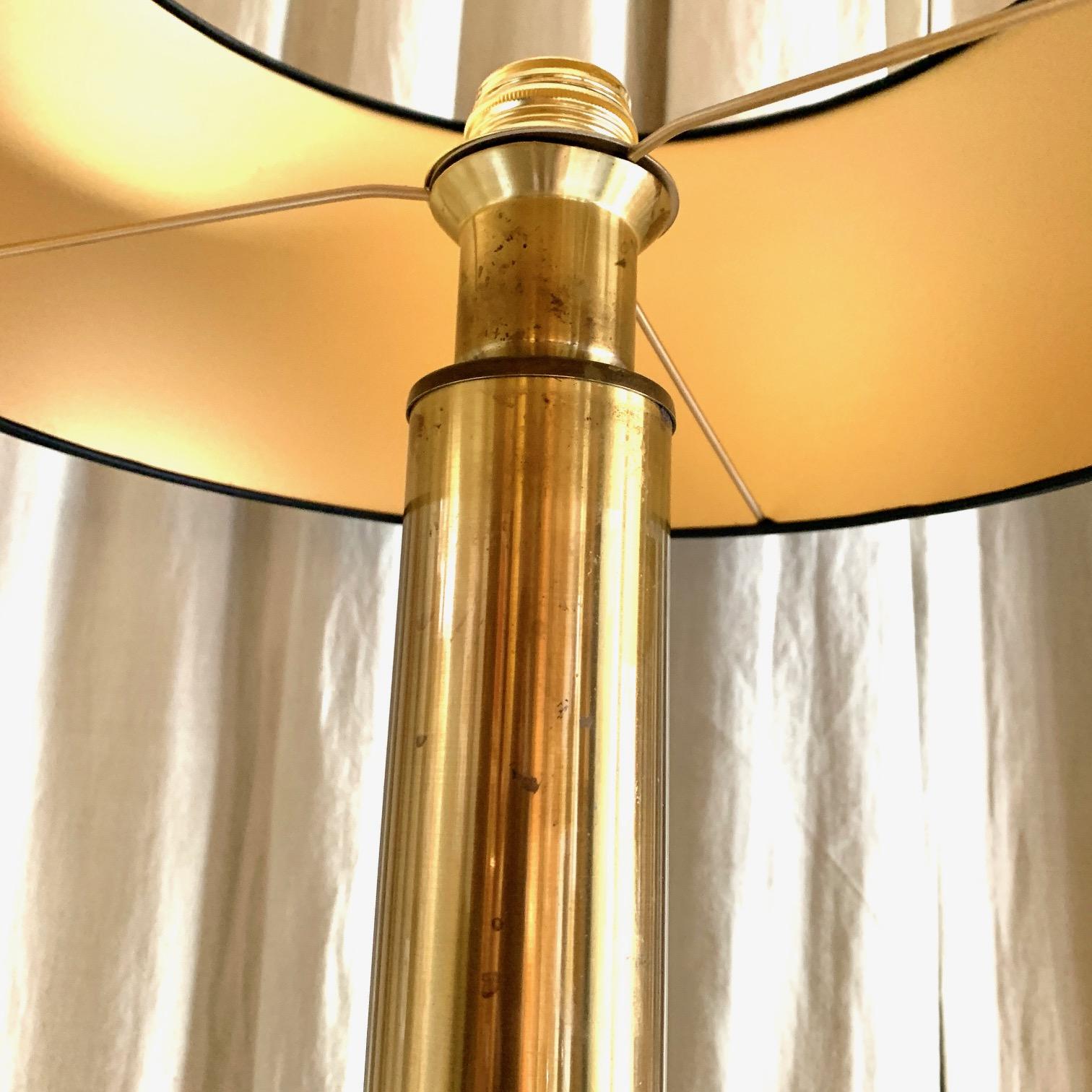 Scandinavian Modern Pair of Swedish Brass Table Lamps by K. Belysning, 1970
