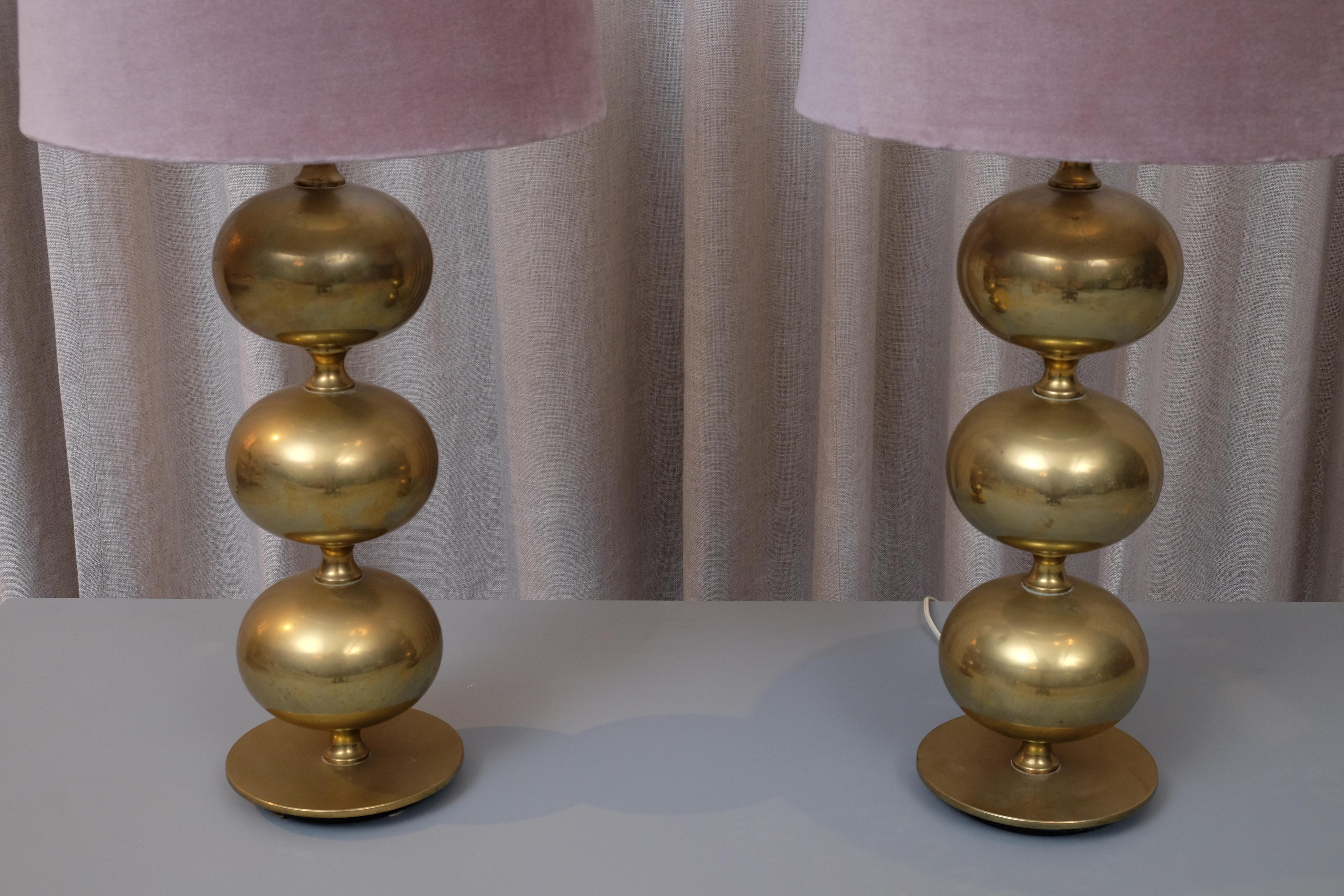 Pair of Swedish Brass Table Lamps by Tranås Stilarmatur, 1960s 1