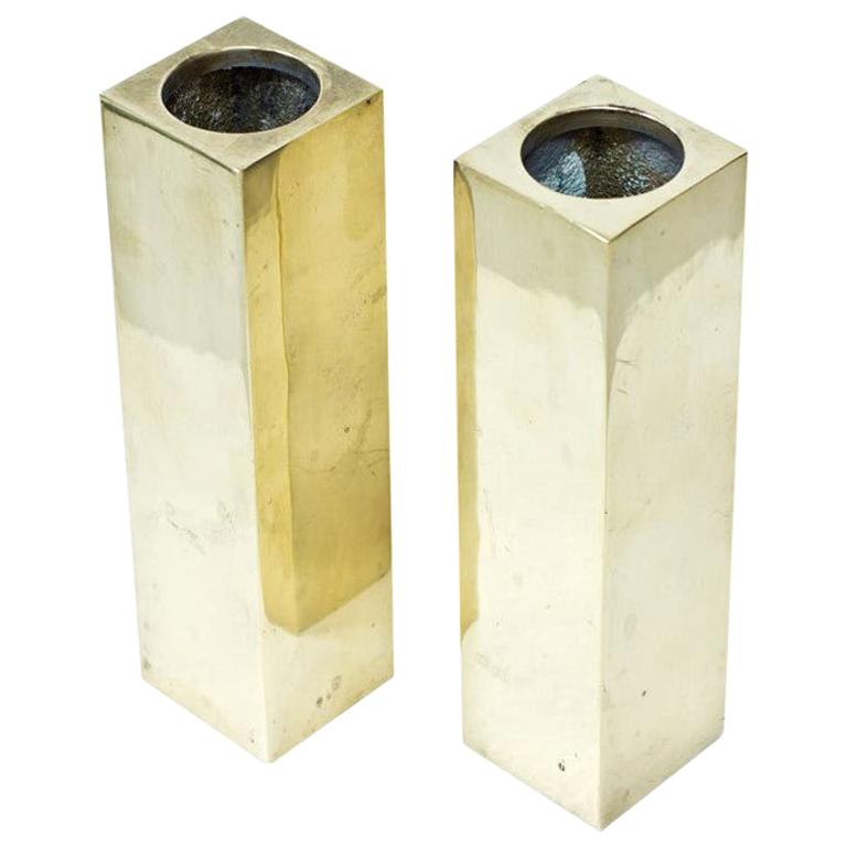 Pair of Swedish Brass Vases