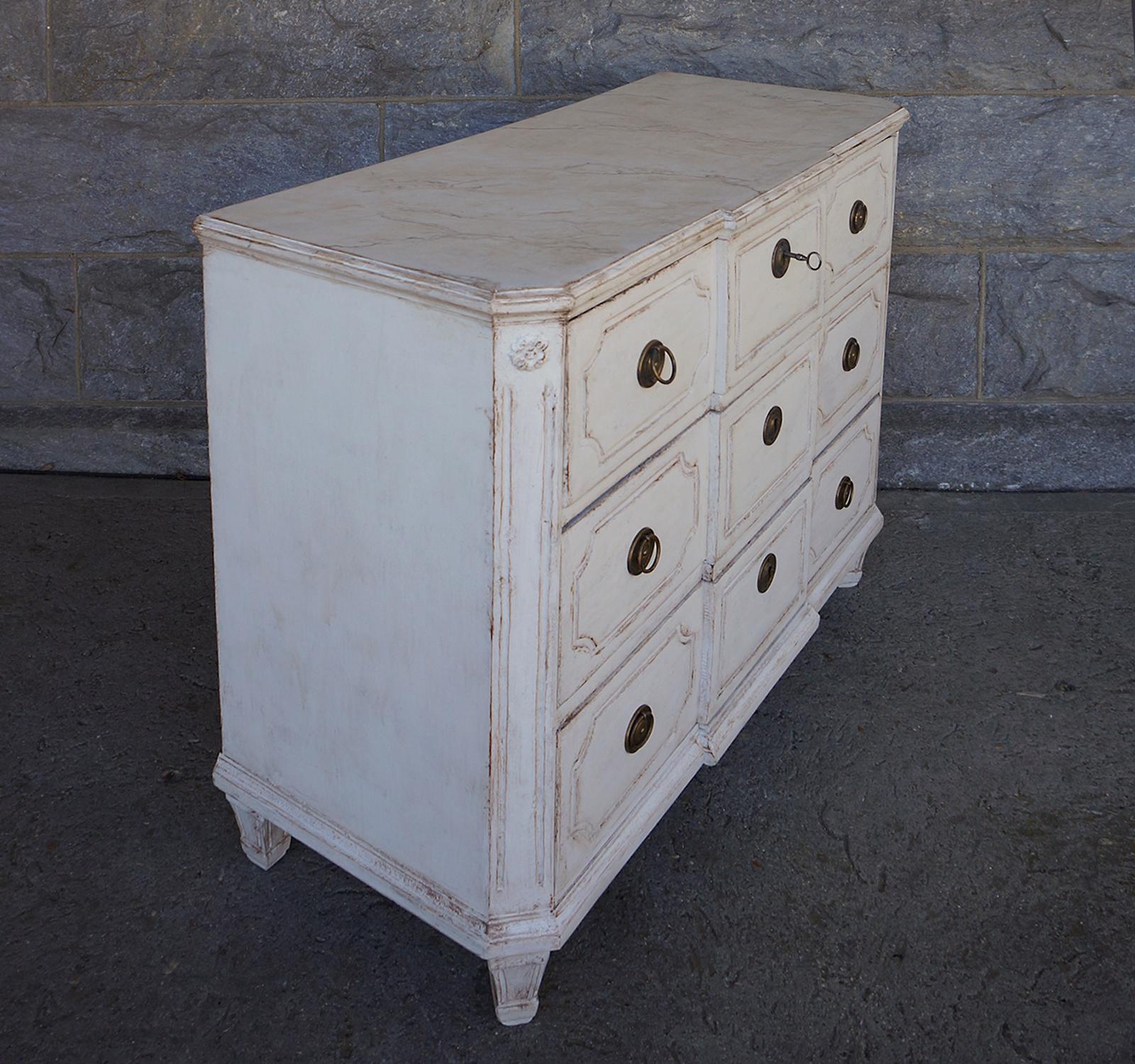 Pair of Swedish Breakfront Chests of Drawers 2