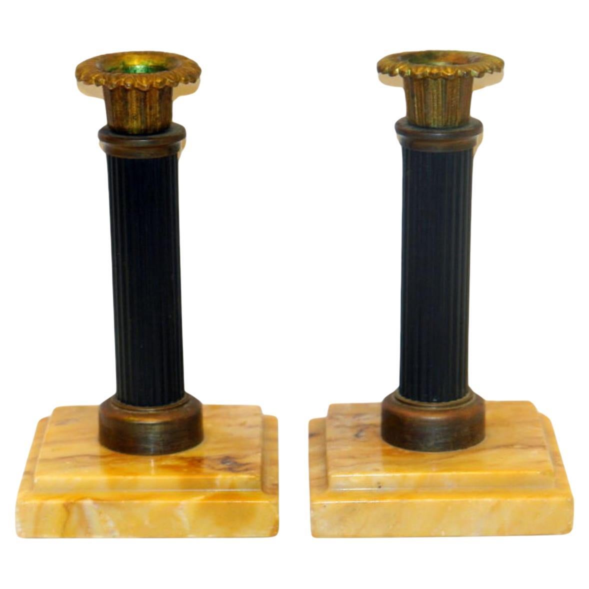 Pair of Swedish Candlesticks For Sale