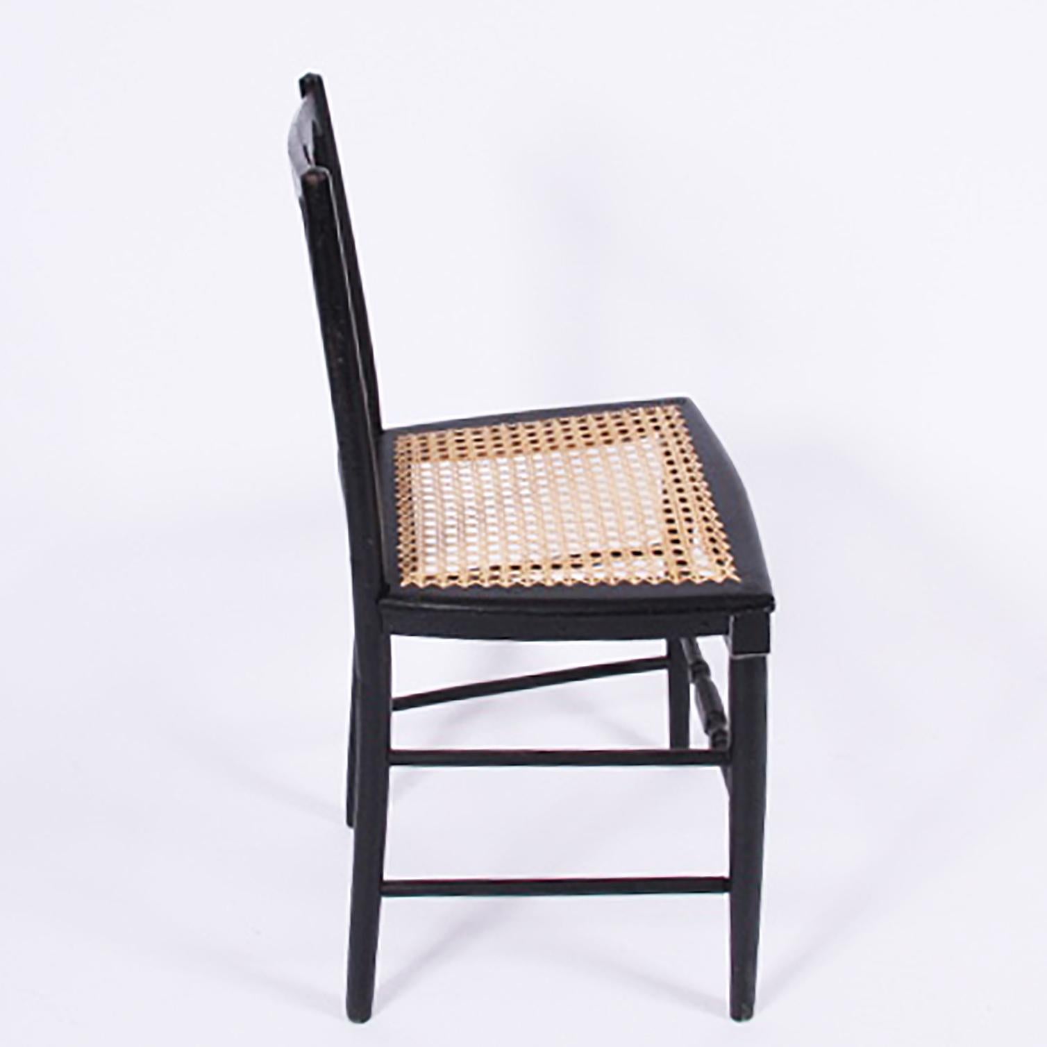 Caning Pair of Swedish Caned Chairs