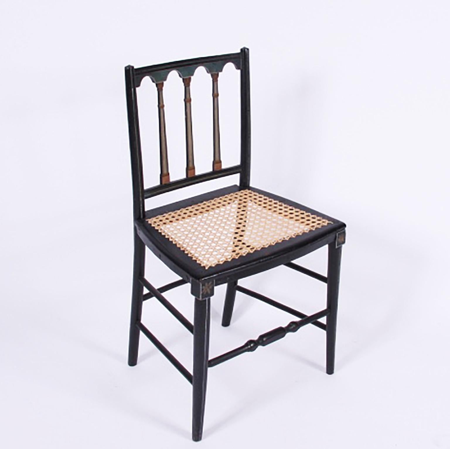19th Century Pair of Swedish Caned Chairs