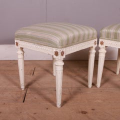 Pair of Swedish Carved Stools