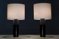 Pair of Swedish Ceramic Table Lamps by Luxus