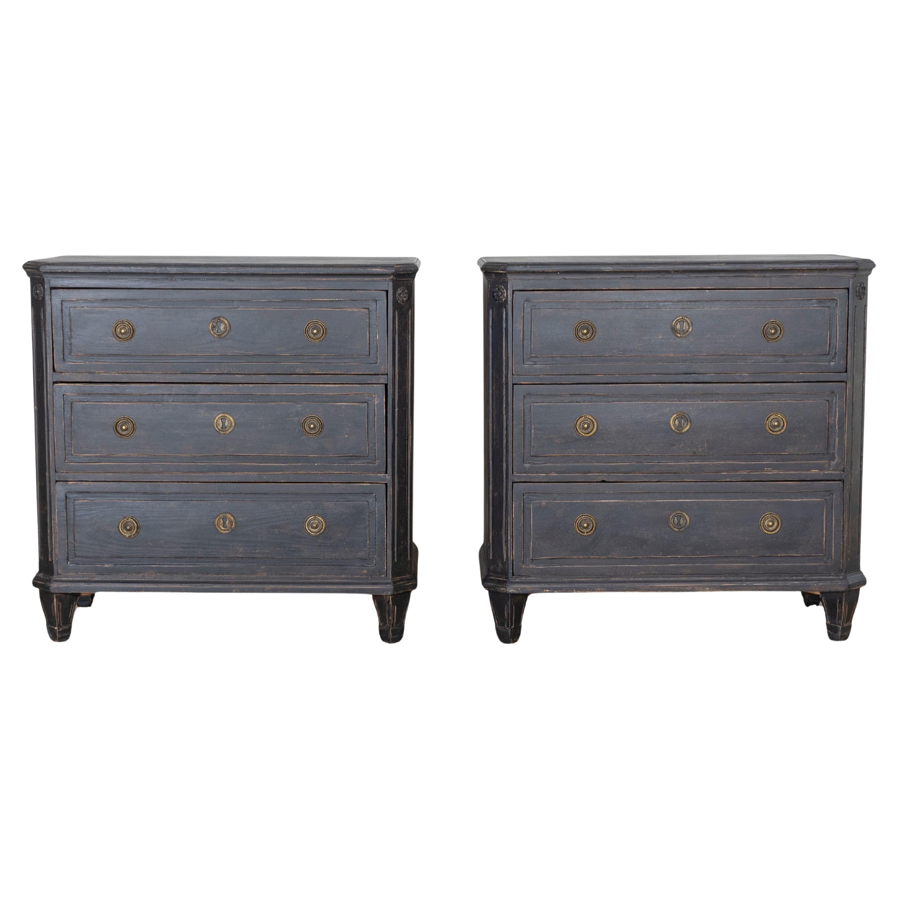 Pair of Swedish chests circa 1880 For Sale