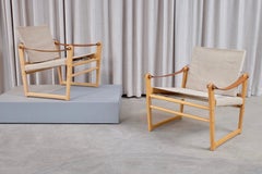 Pair of Swedish "Cikada" Safari Chairs by Bengt Ruda, 1960s