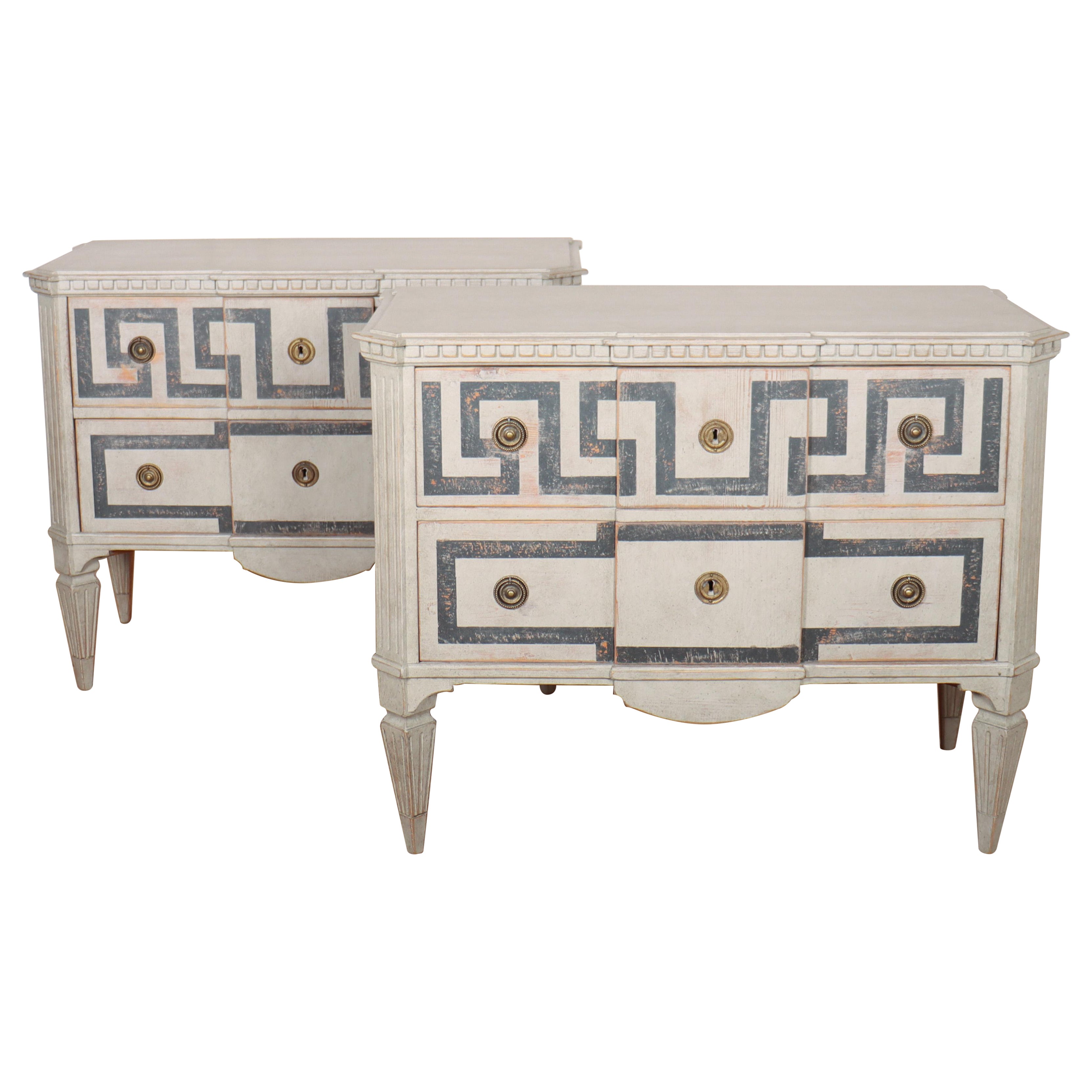 Pair of Swedish Commodes