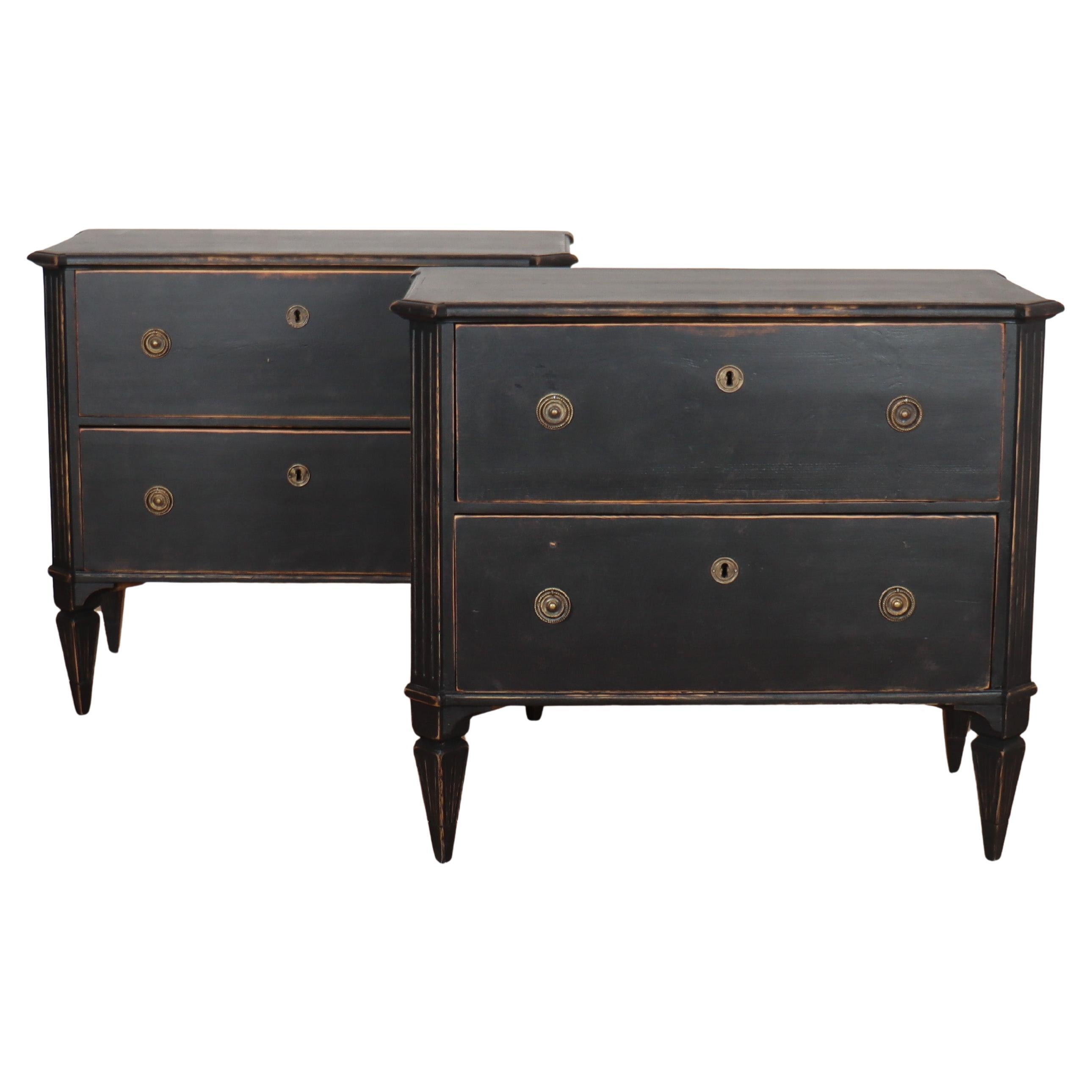 Pair of Swedish Commodes