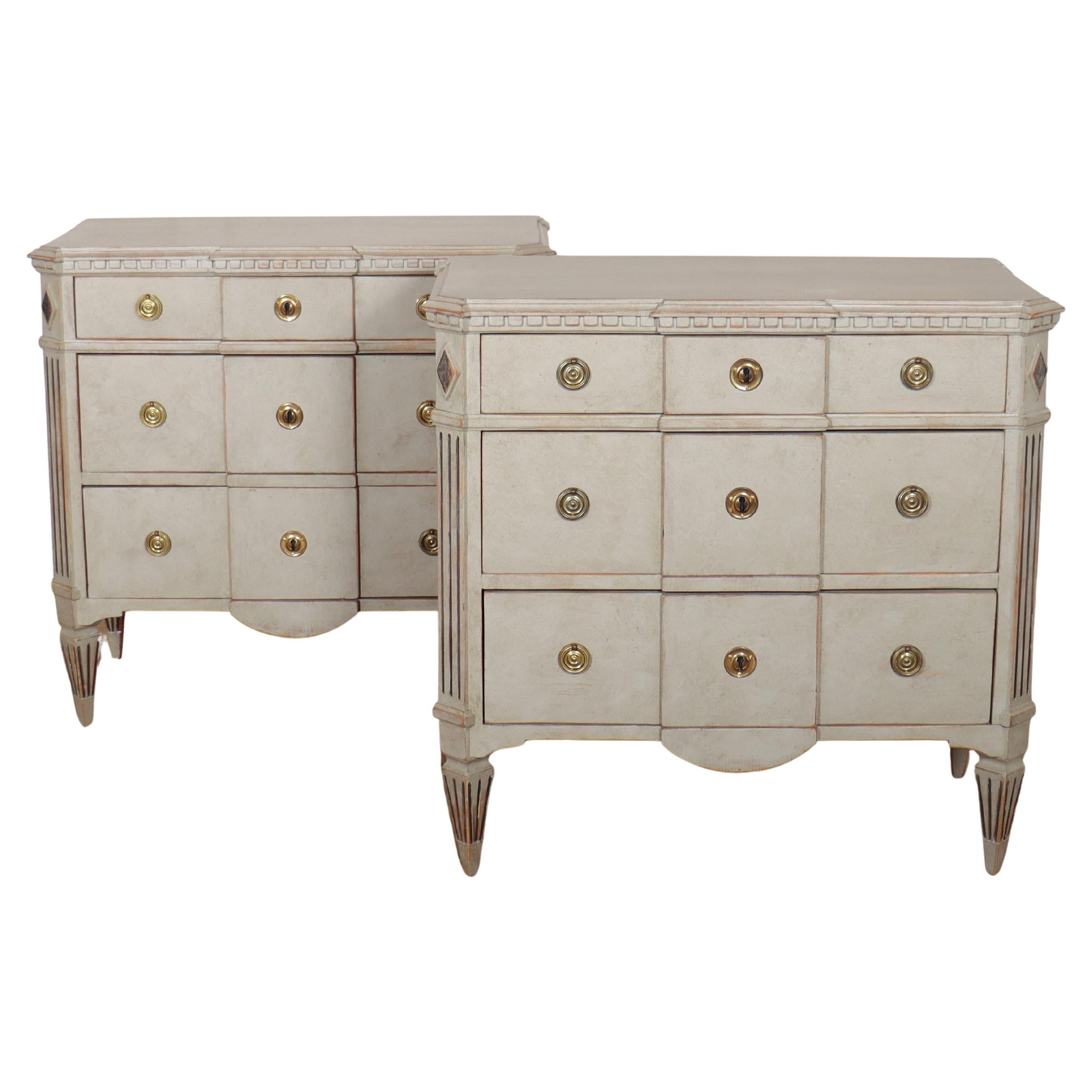 Pair of Swedish Commodes