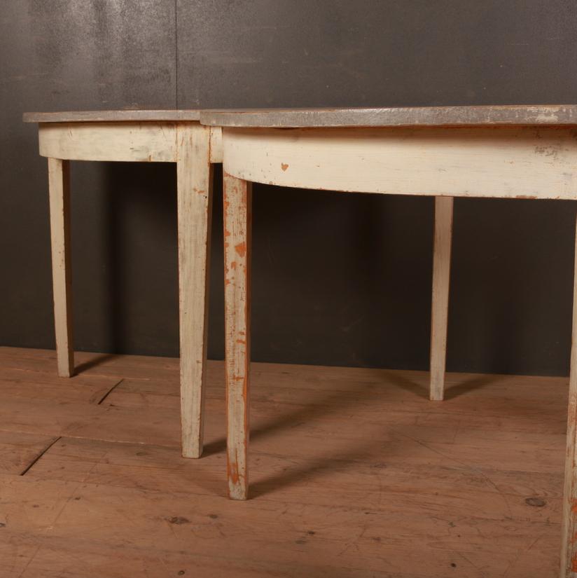 English Pair of Swedish Console Tables