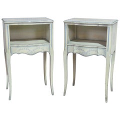 Pair of Swedish Cream Painted Nightstands