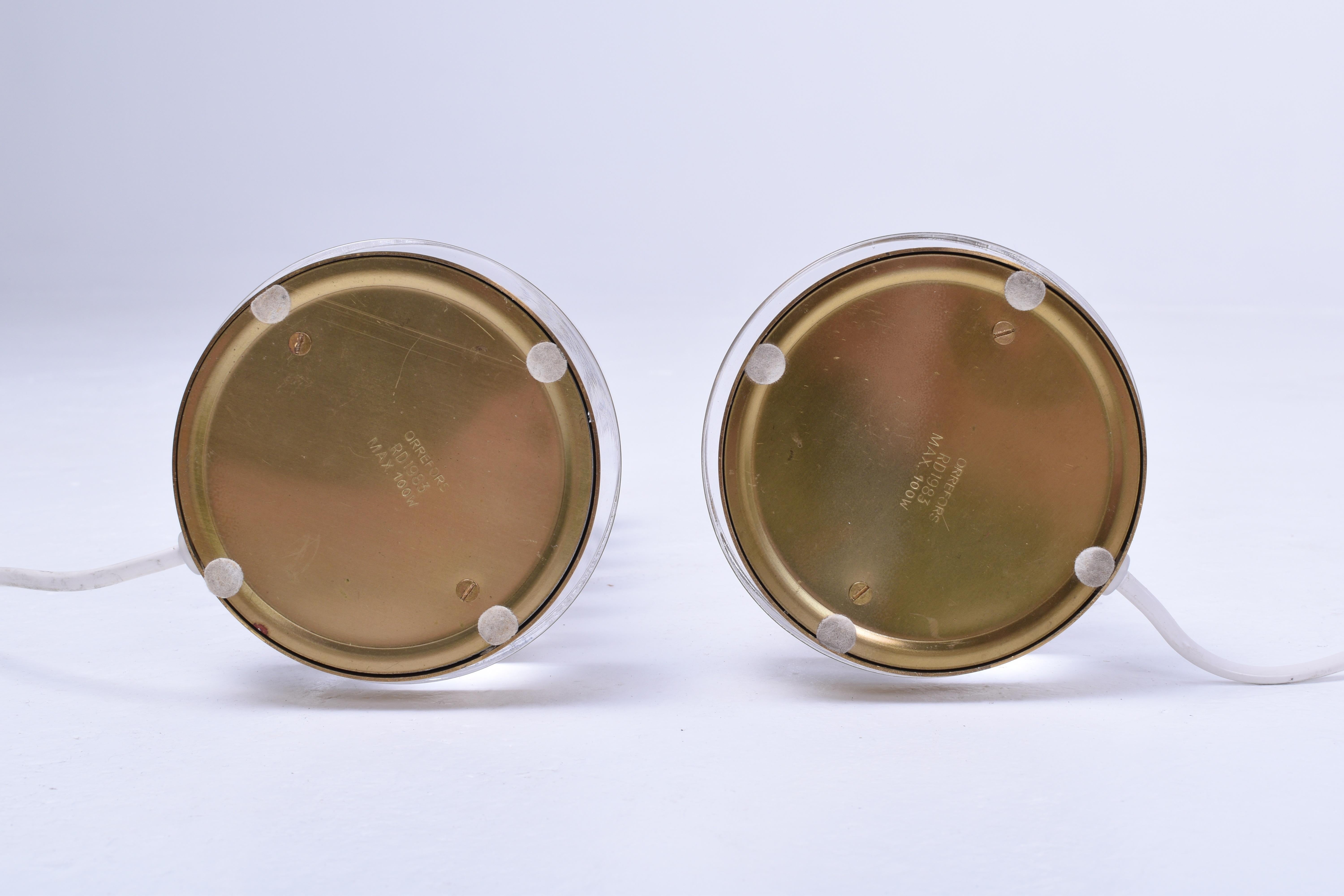 Schwedische Kristallglas-Tischlampen von Carl Fagerlund für Orrefors, Paar (Mitte des 20. Jahrhunderts) im Angebot
