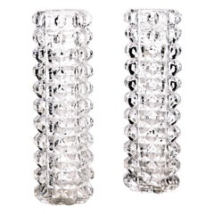 Pair of Swedish Crystal Vases, Early 1900s