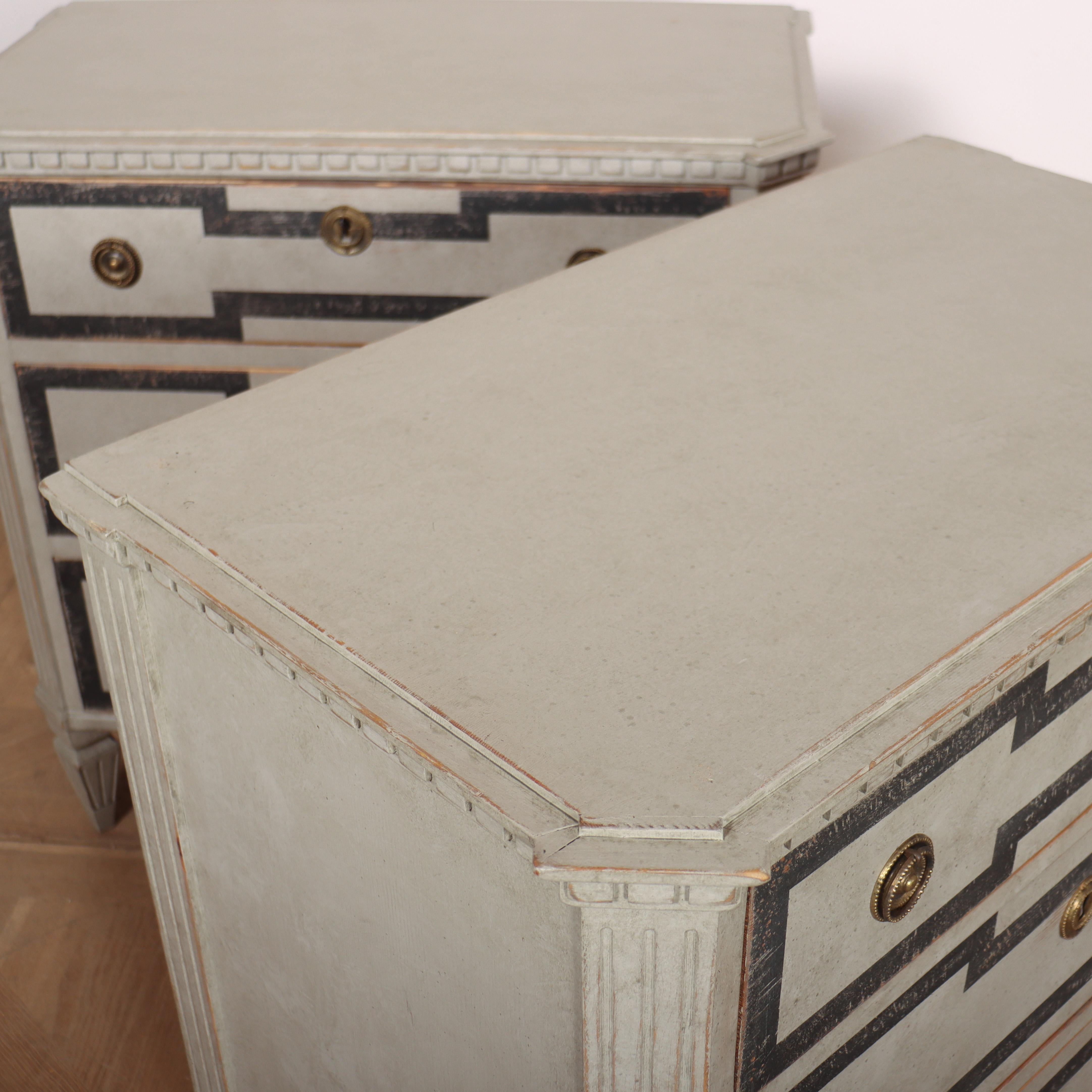 Pair of Swedish Decorated Commodes im Angebot 2