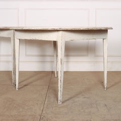 Pair of Swedish Demi-lune Console Tables