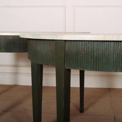 Pair of Swedish Demi Lune Consoles