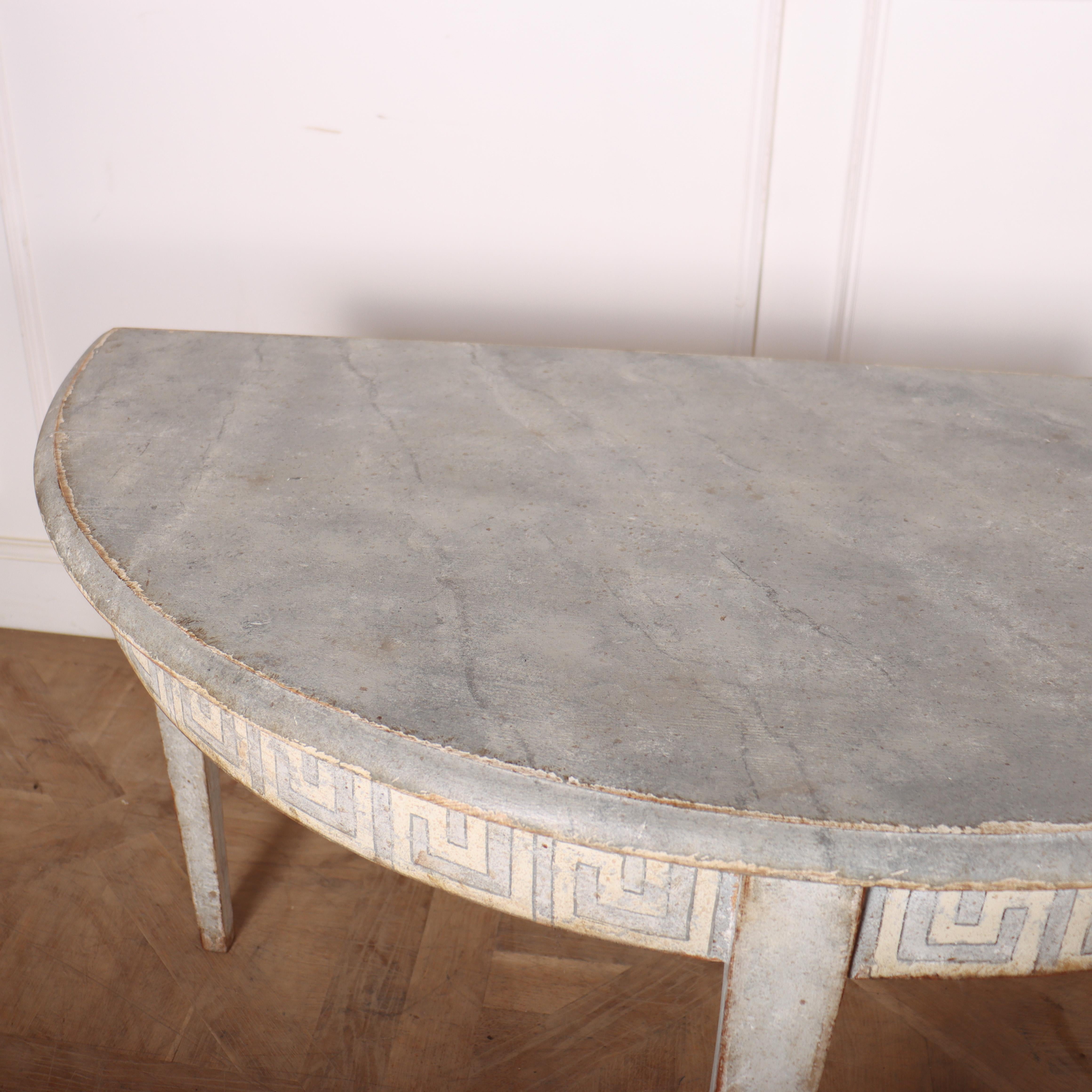 Pair of Swedish Demi Lune Consoles For Sale 1