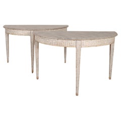 Coppia di console svedesi Demi Lune