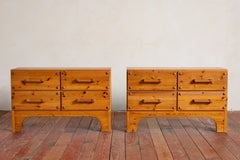 Pair of Swedish Dressers w/ Leather Handles
