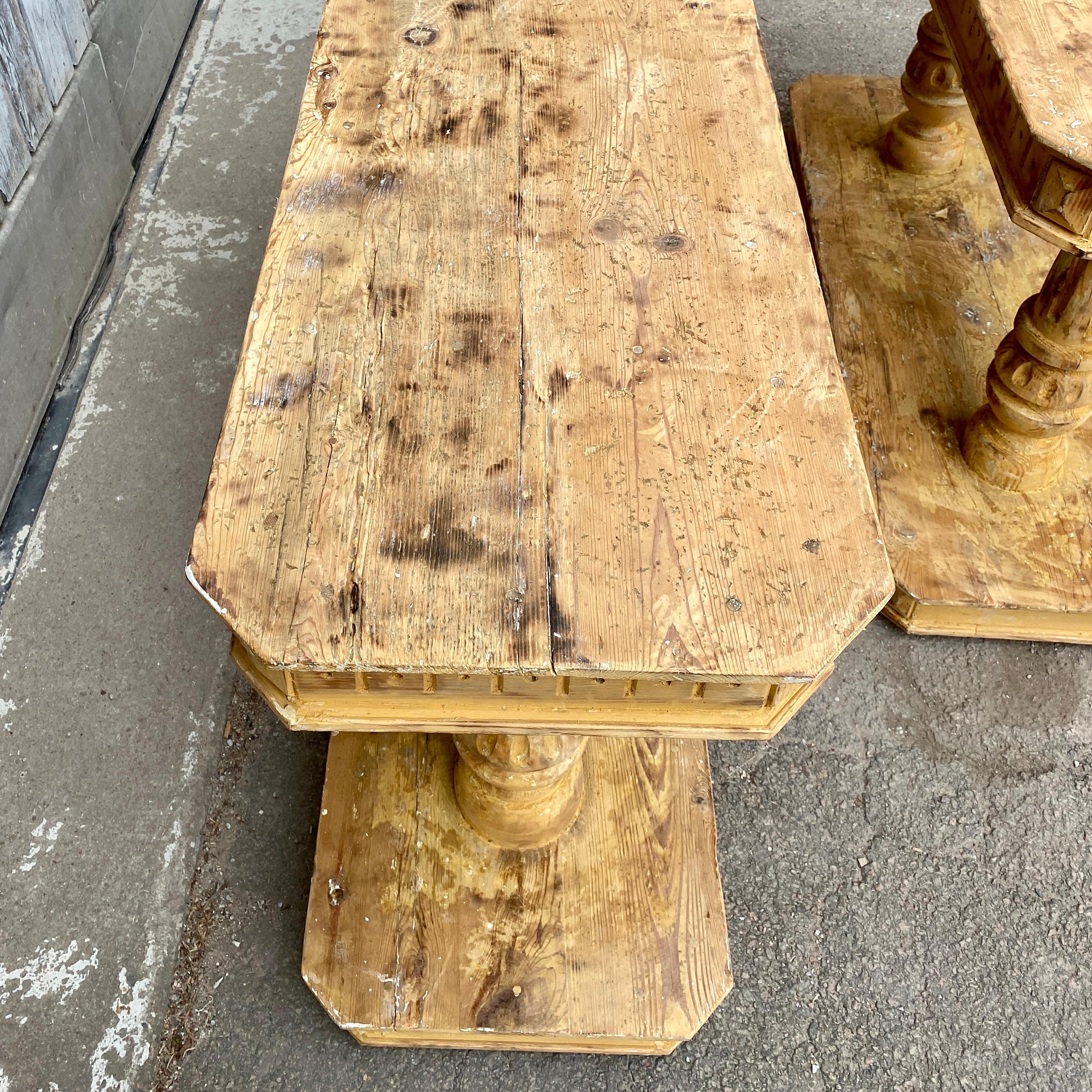 Pair of Swedish Pillar Console Tables, Early 19th Century For Sale 8