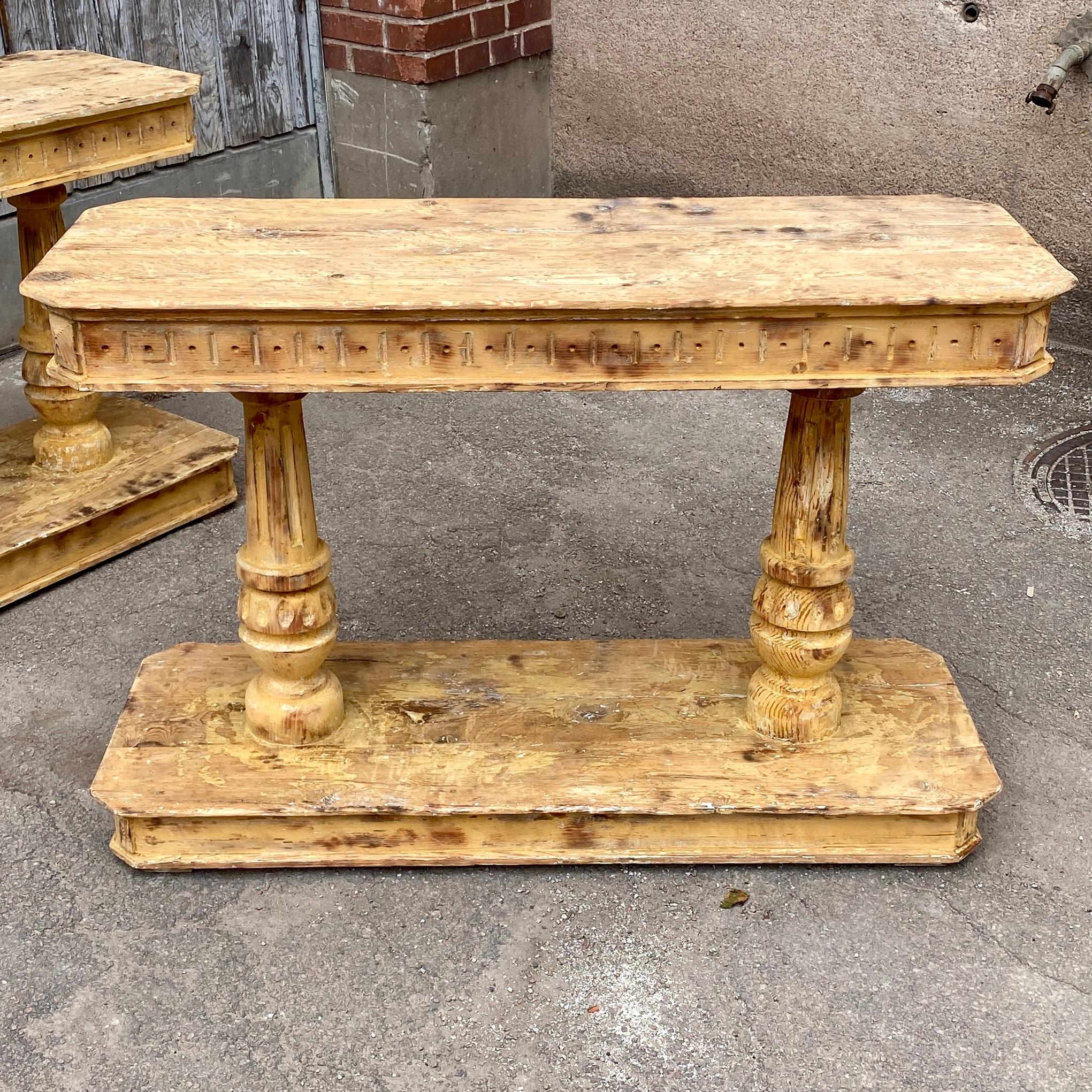 Pair of Swedish Pillar Console Tables, Early 19th Century For Sale 10