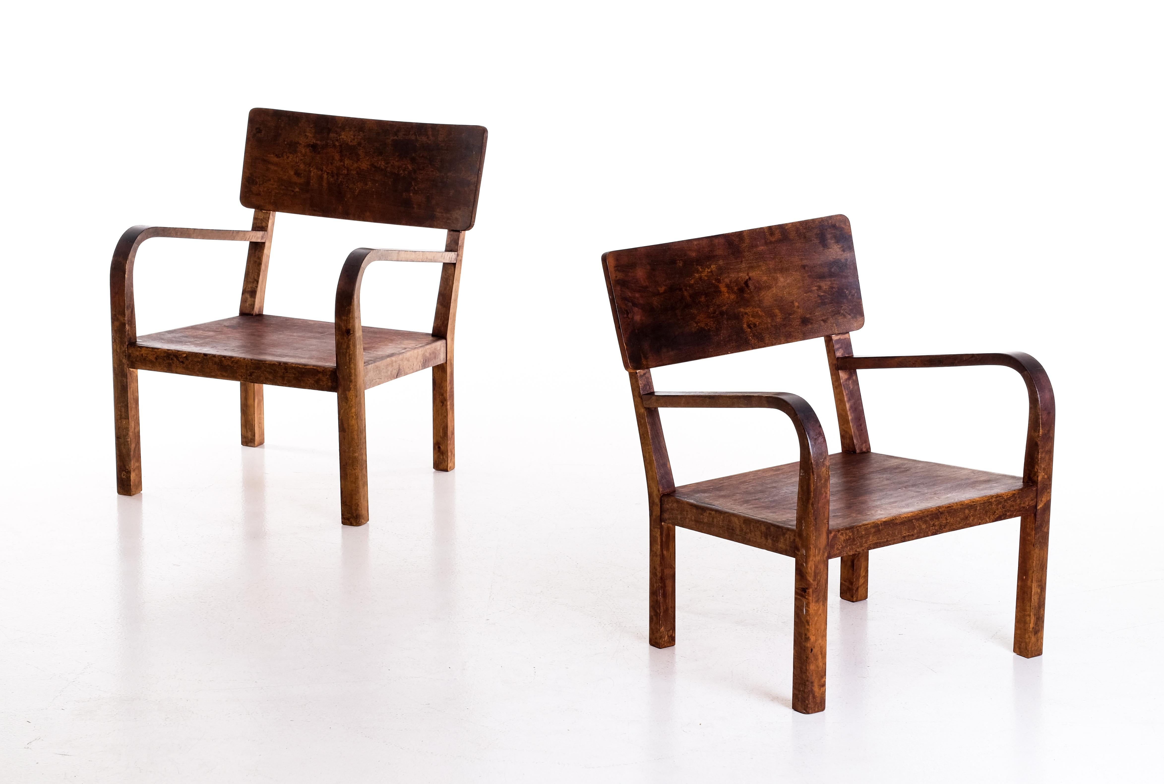 Pair of Swedish Easy Chairs, 1950s For Sale 5