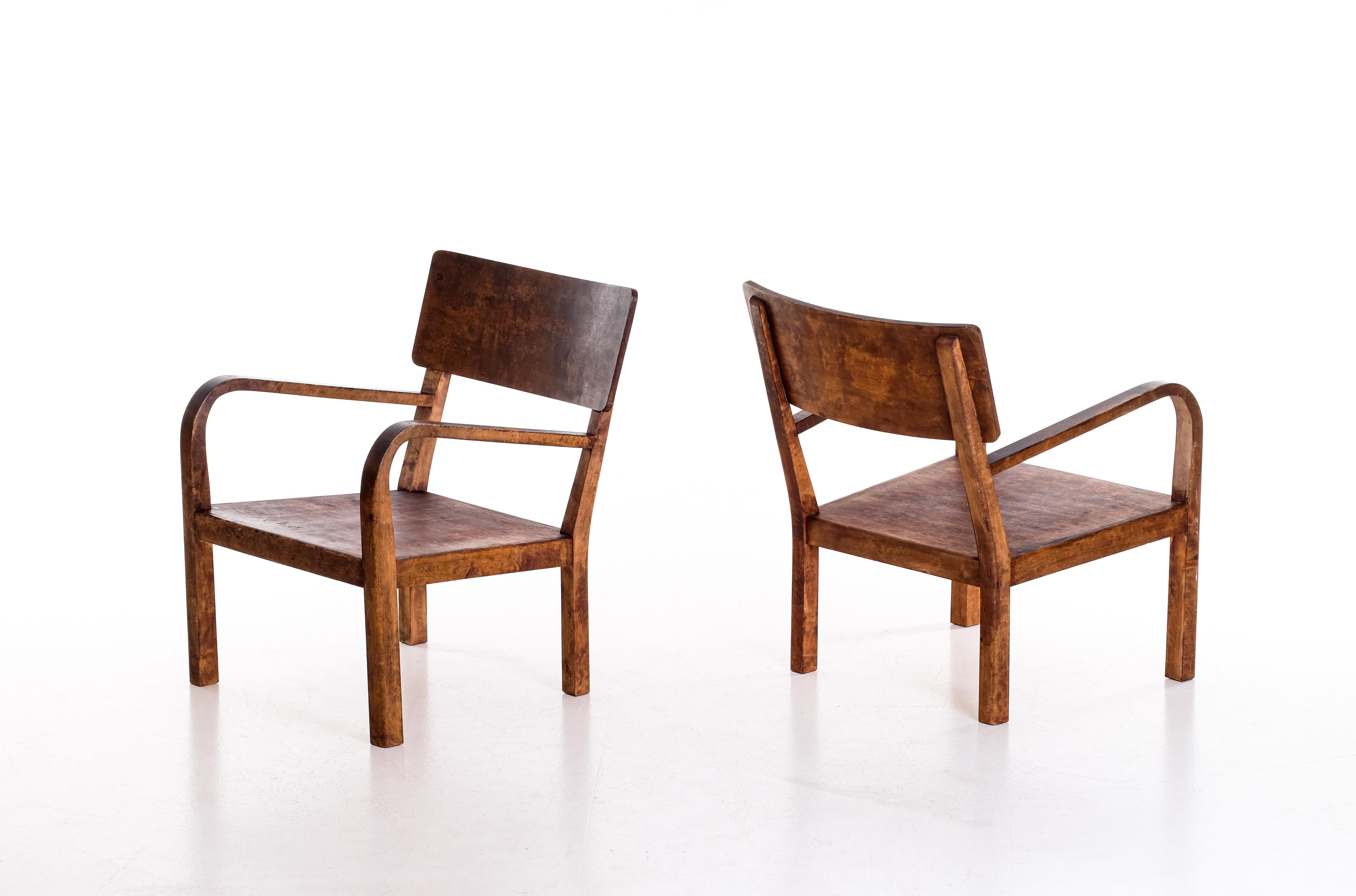 Paar schwedische Sessel, 1950er Jahre im Angebot 2