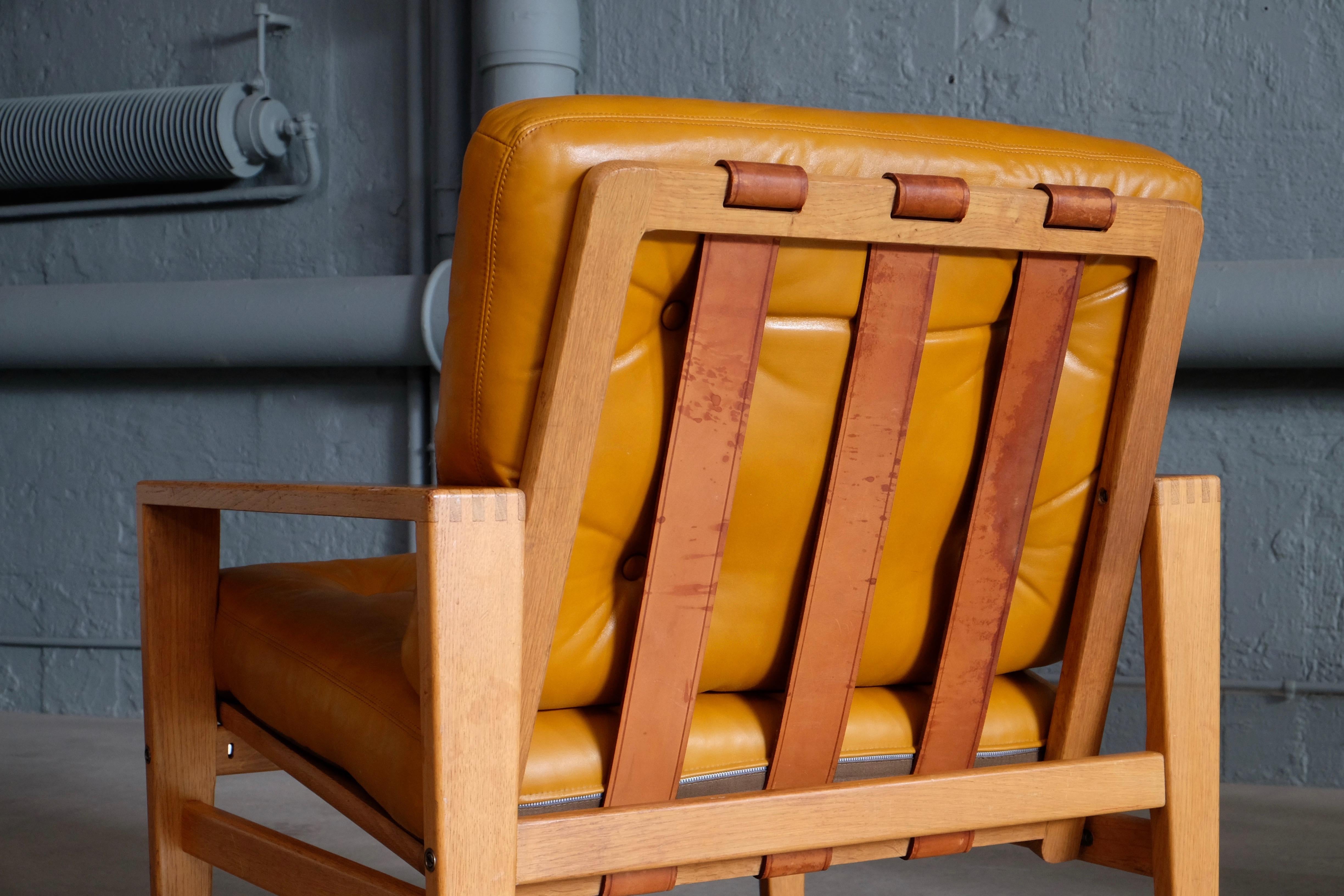 Oak Pair of Swedish Easy Chairs, 1960s