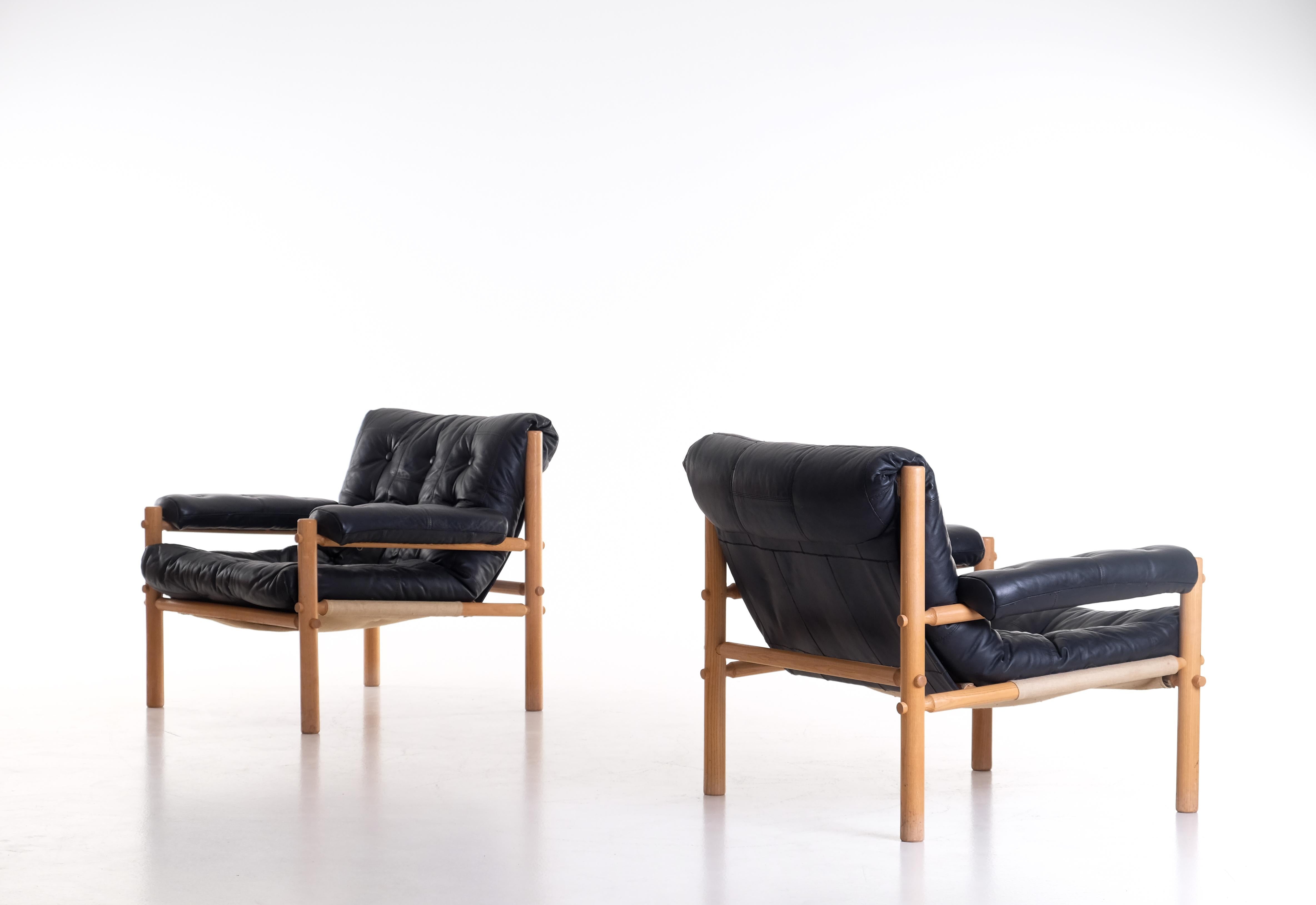 Paar schwedische Sessel, 1970er Jahre im Angebot 3