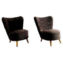 Pair of Swedish Easy Chairs Attr. to Gösta Jonsson Produced in Sweden, 1940s
