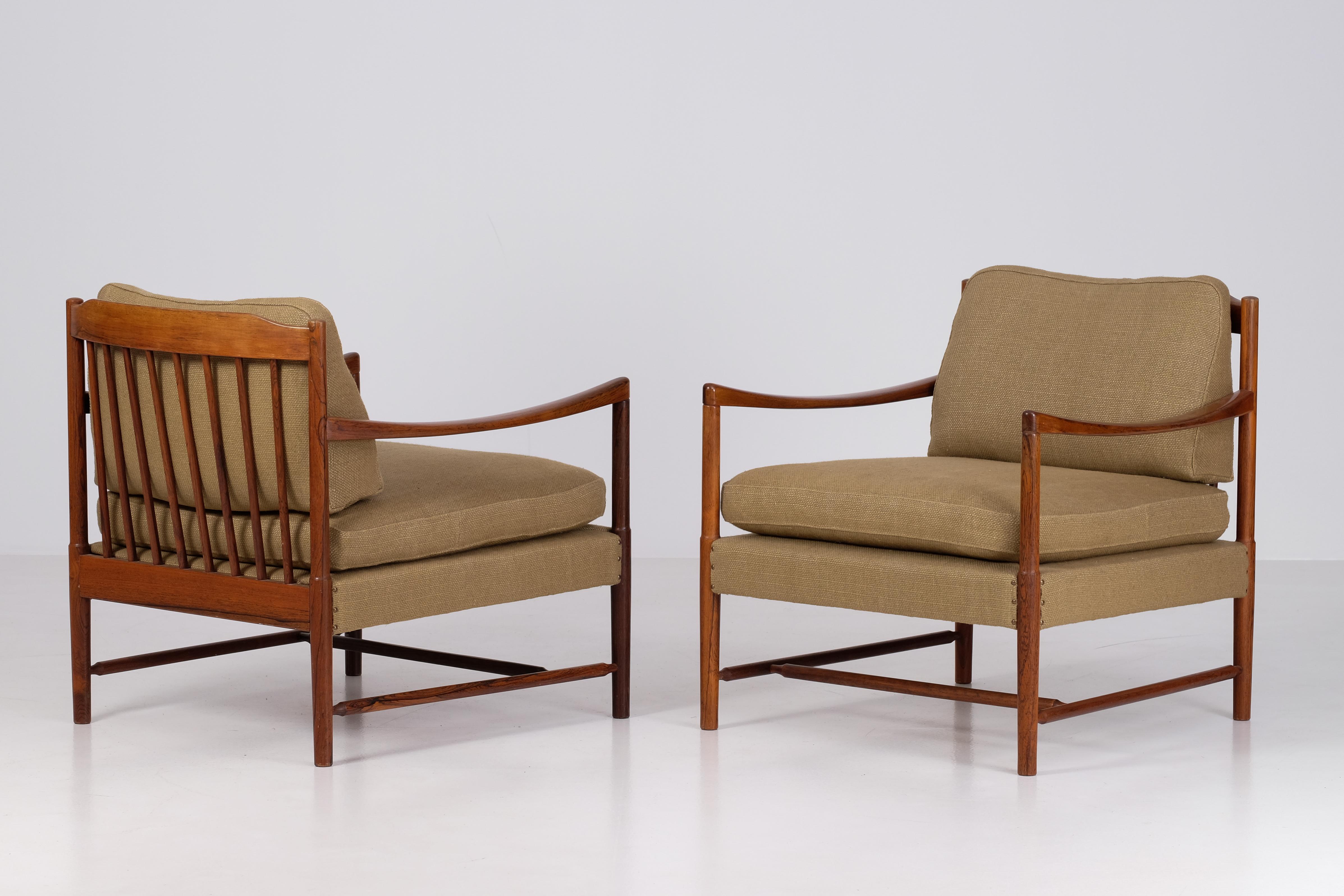 Pair of Swedish Easy Chairs Model 