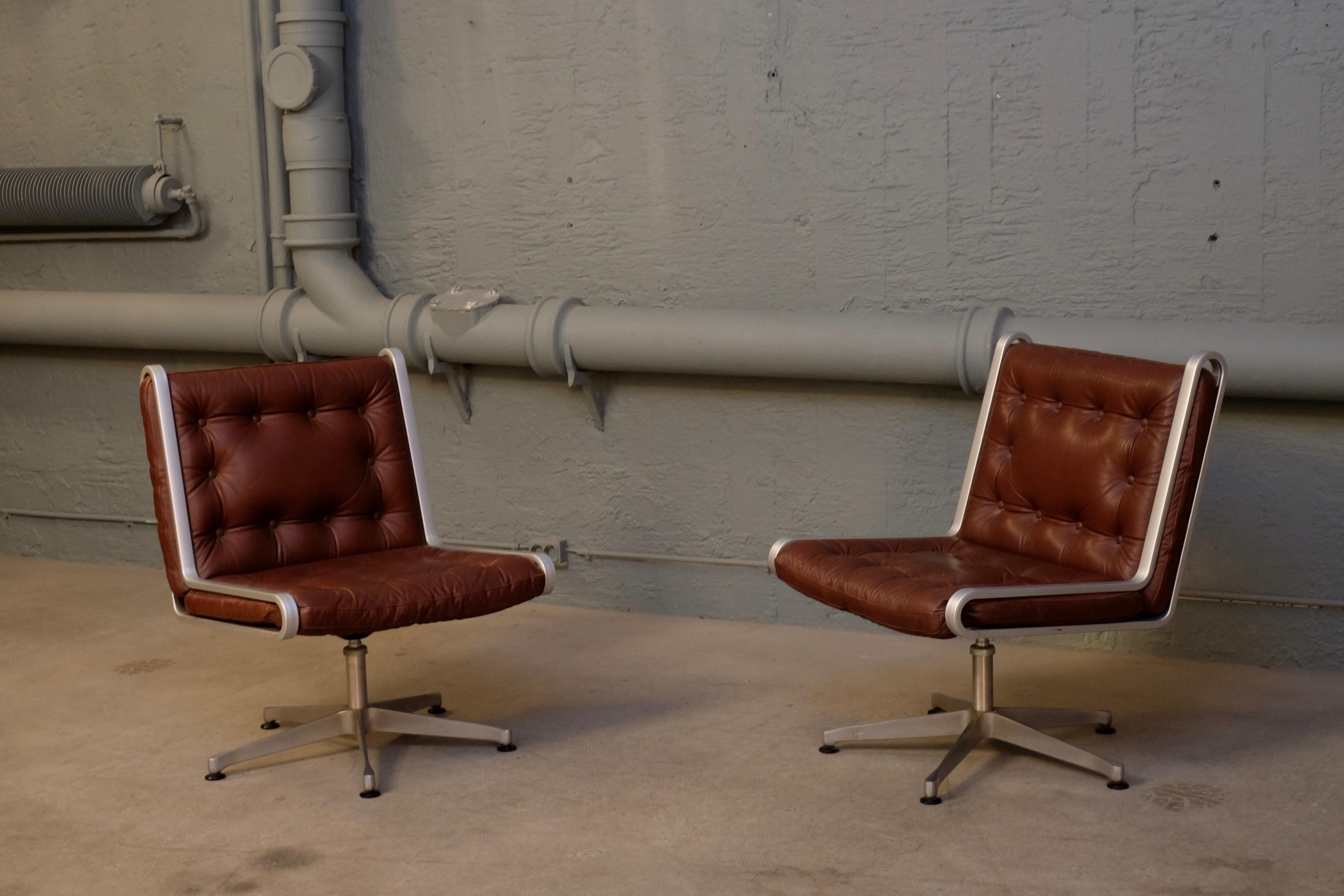 Pair of Erik Sigfrid Persson Easy Chairs, Sweden, 1970s 3