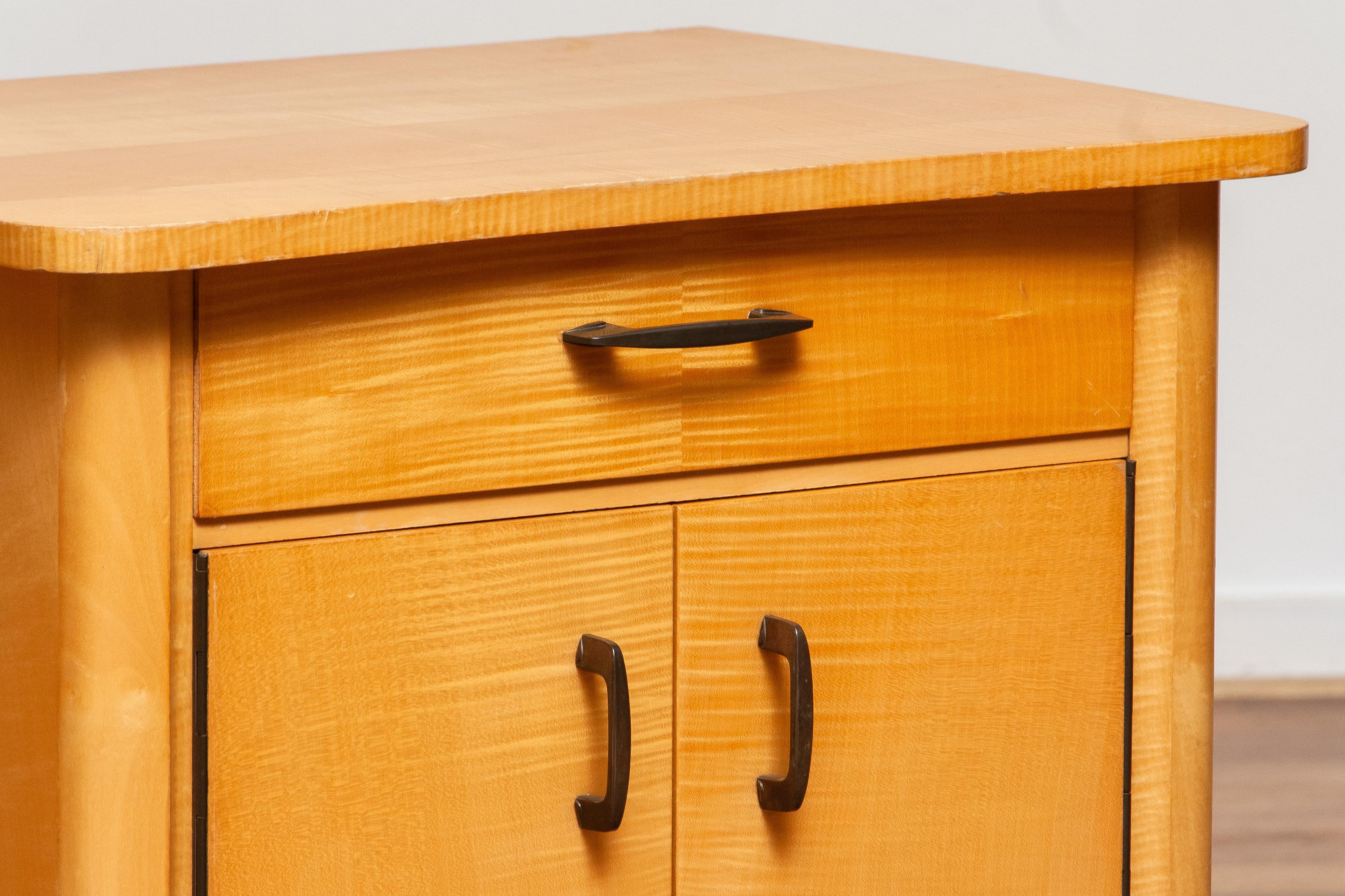 Pair of Swedish Elm Nightstands, 1950s For Sale 7