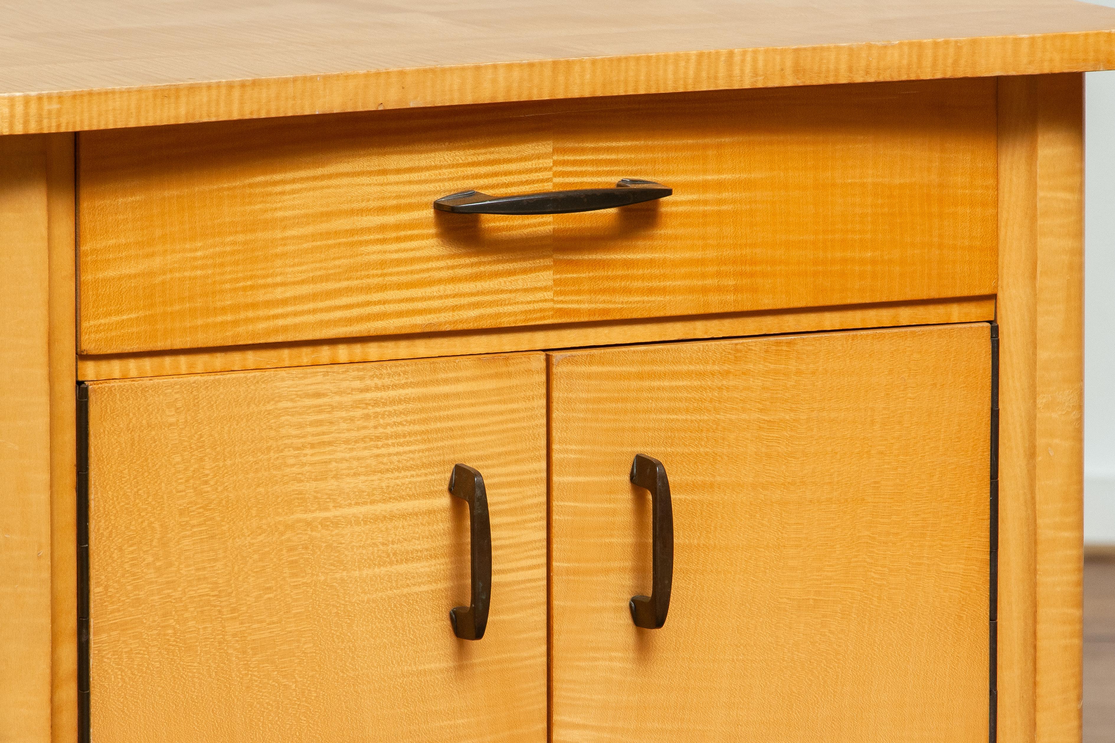 Pair of Swedish Elm Nightstands, 1950s For Sale 4