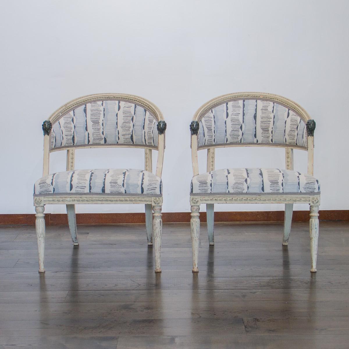 Pair of Swedish Empire Chairs, circa 1800 In Good Condition In Donhead St Mary, Wiltshire
