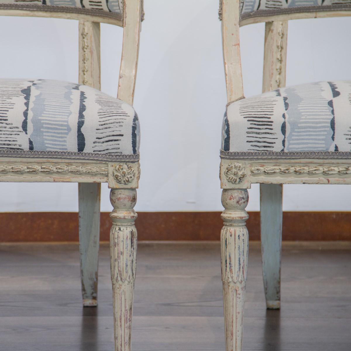 Early 19th Century Pair of Swedish Empire Chairs, circa 1800
