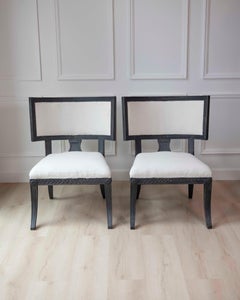 Paire de chaises Empire suédoises, début du 19e siècle