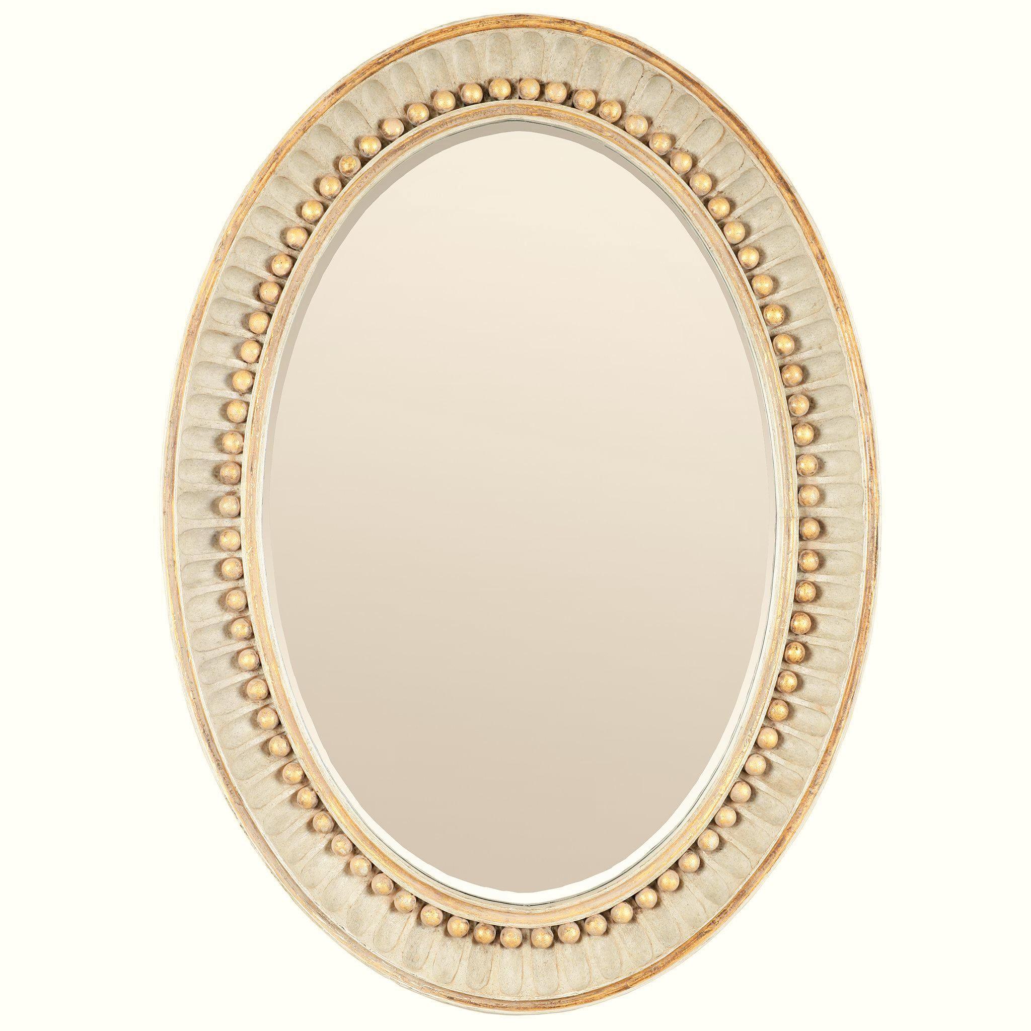 Gustavian Pair of Swedish Empire Neoclassical Oval Mirrors by Charles Pollock for William
