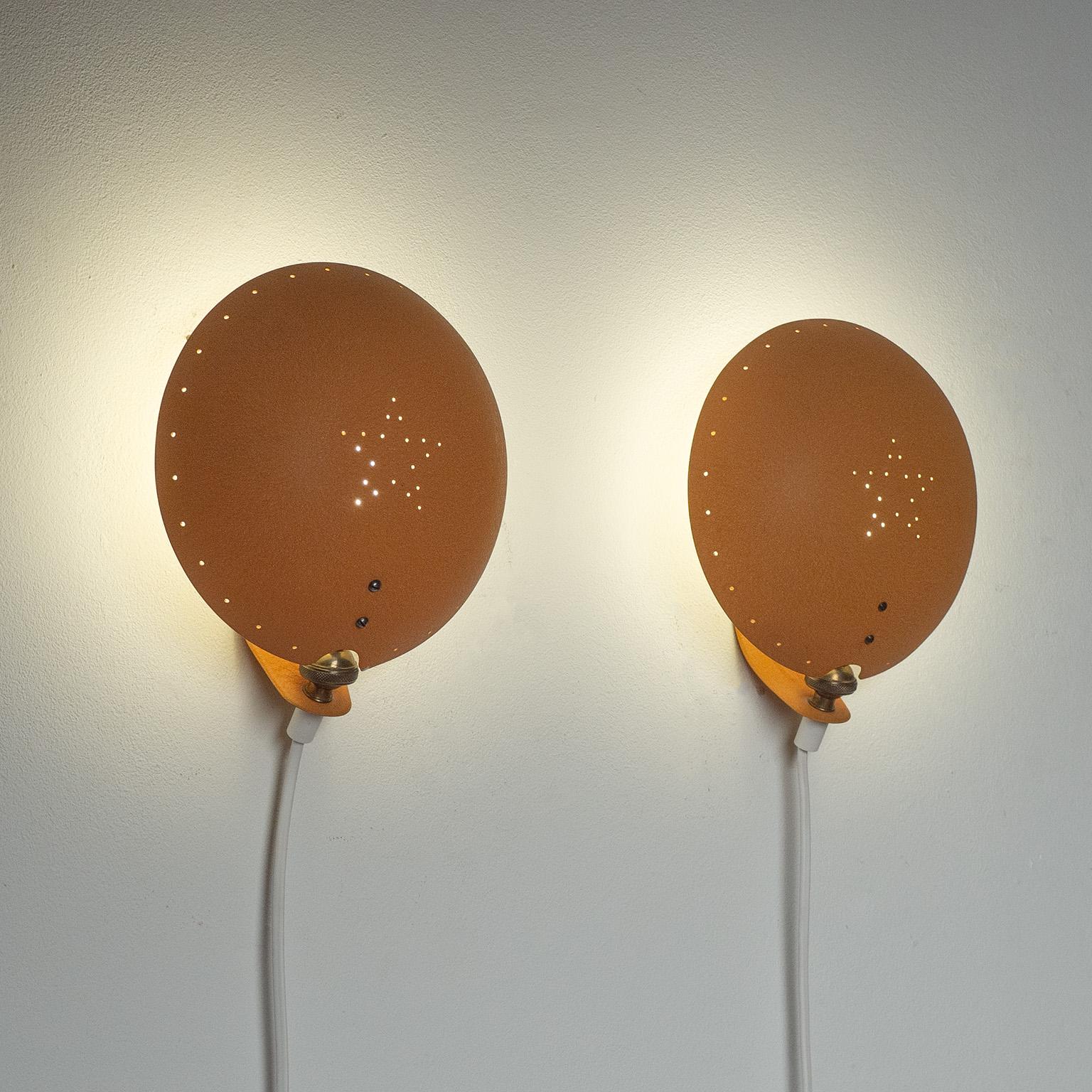 Pair of Swedish Enameled Sconces, 1950s For Sale 3